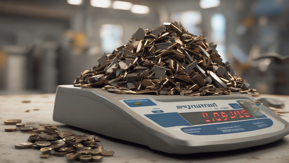 Depicts the process of evaluating scrap metal prices, emphasizing transparency and fair pricing.